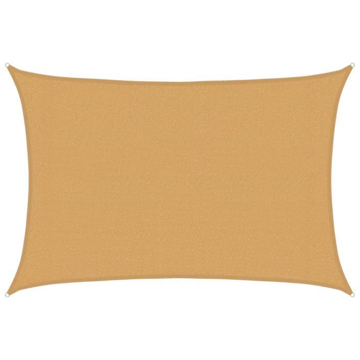 Voile d'ombrage 160 g/m² rectangulaire sable 3x4,5 m PEHD - Photo n°2