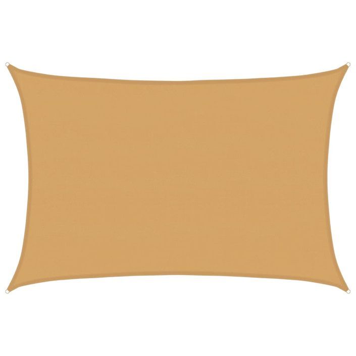 Voile d'ombrage 160 g/m² rectangulaire sable 5x7 m PEHD - Photo n°2