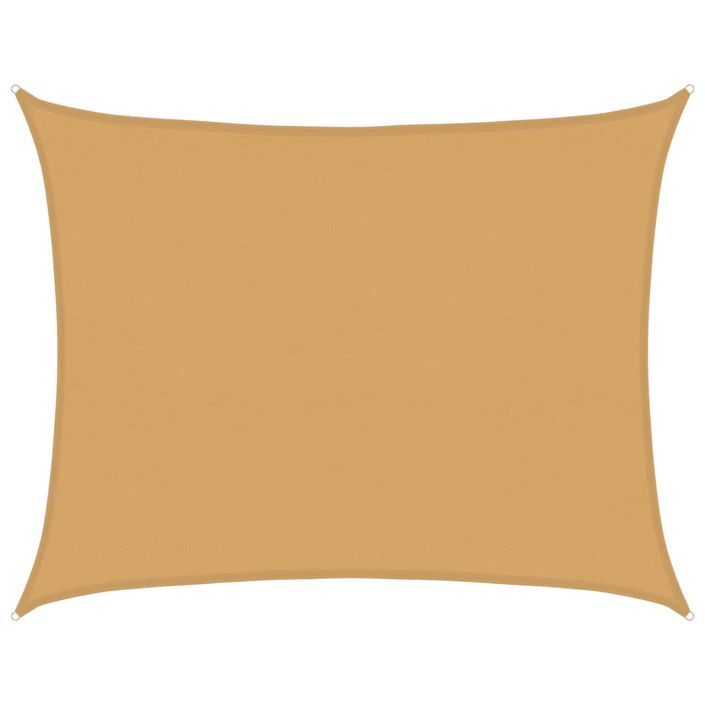 Voile d'ombrage 160 g/m² rectangulaire sable 6x7 m PEHD - Photo n°2