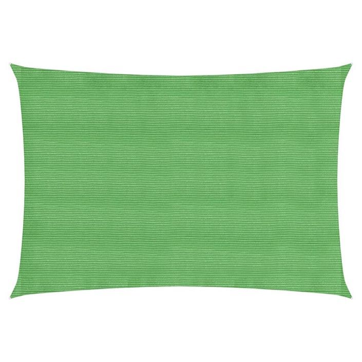 Voile d'ombrage 160 g/m² rectangulaire vert clair 2,5x5 m PEHD - Photo n°1