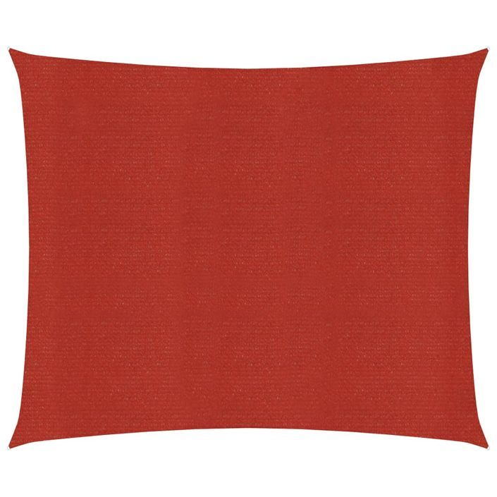 Voile d'ombrage 160 g/m² Rouge 2,5x2,5 m PEHD - Photo n°1