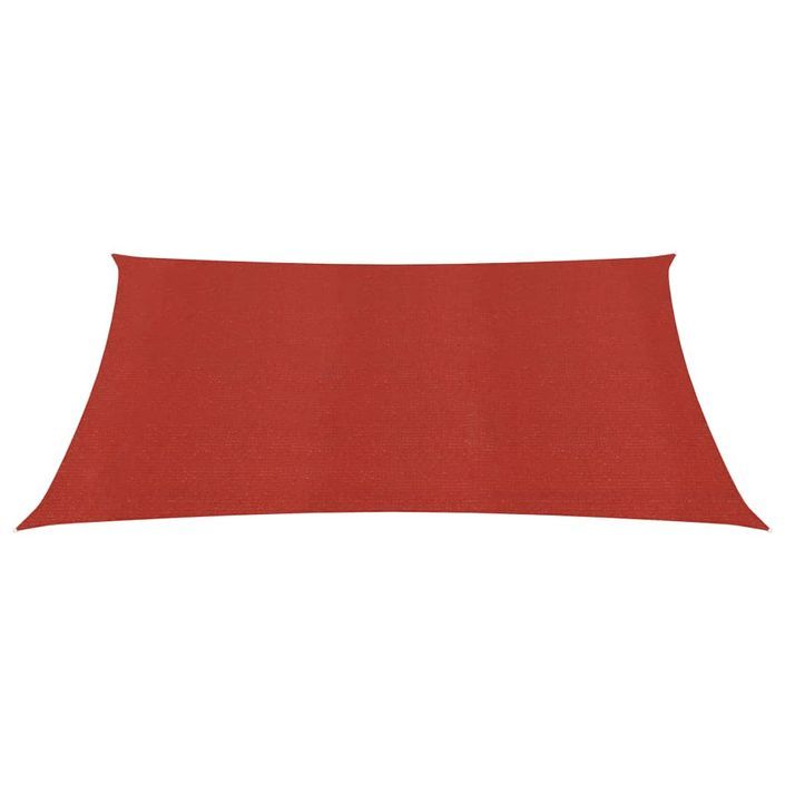 Voile d'ombrage 160 g/m² Rouge 2,5x2,5 m PEHD - Photo n°3