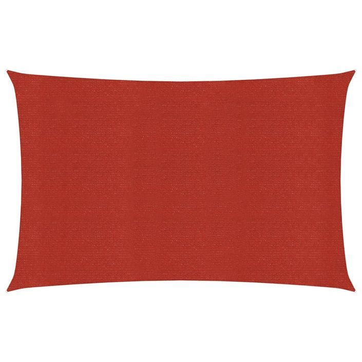 Voile d'ombrage 160 g/m² Rouge 2,5x3,5 m PEHD - Photo n°1