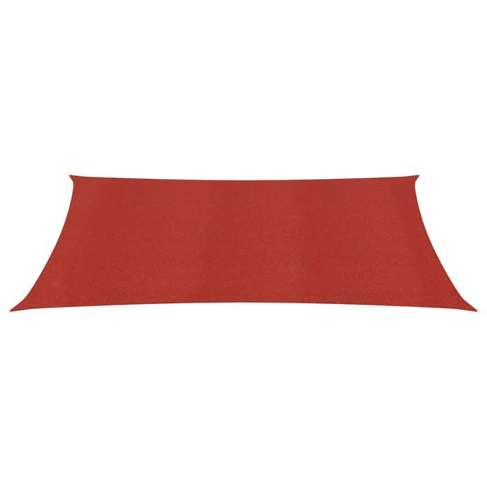 Voile d'ombrage 160 g/m² Rouge 2,5x3,5 m PEHD - Photo n°3