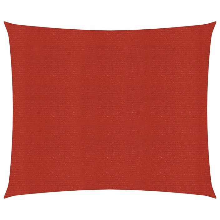 Voile d'ombrage 160 g/m² Rouge 2,5x3 m PEHD - Photo n°1