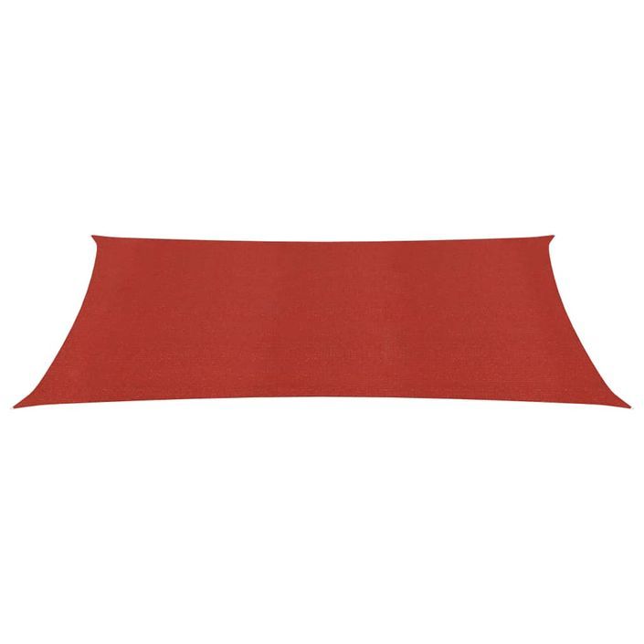 Voile d'ombrage 160 g/m² Rouge 2x4 m PEHD - Photo n°3