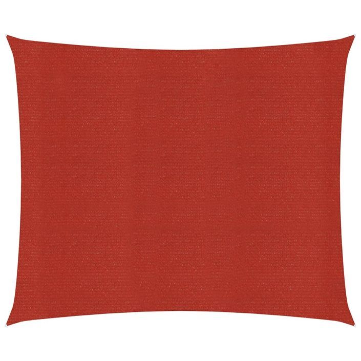 Voile d'ombrage 160 g/m² Rouge 3x3 m PEHD - Photo n°1