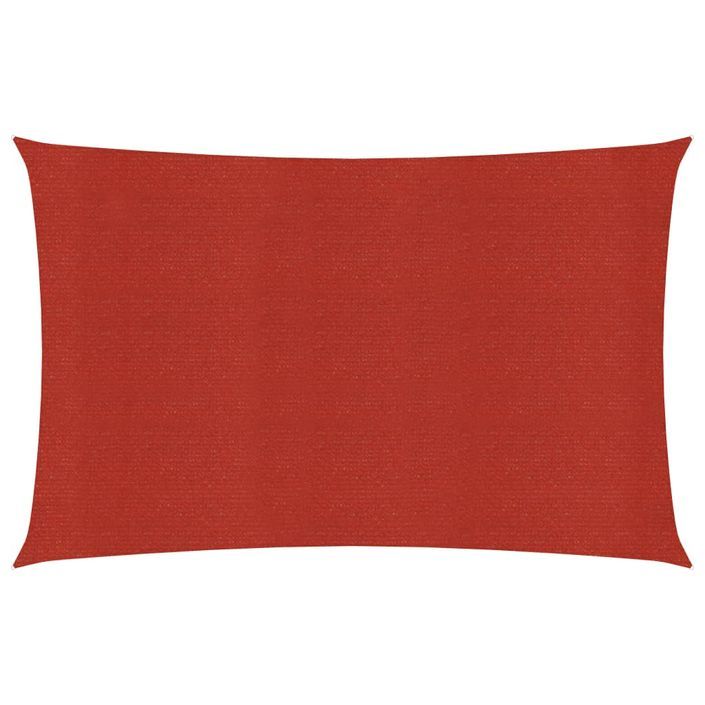 Voile d'ombrage 160 g/m² Rouge 3x4,5 m PEHD - Photo n°1