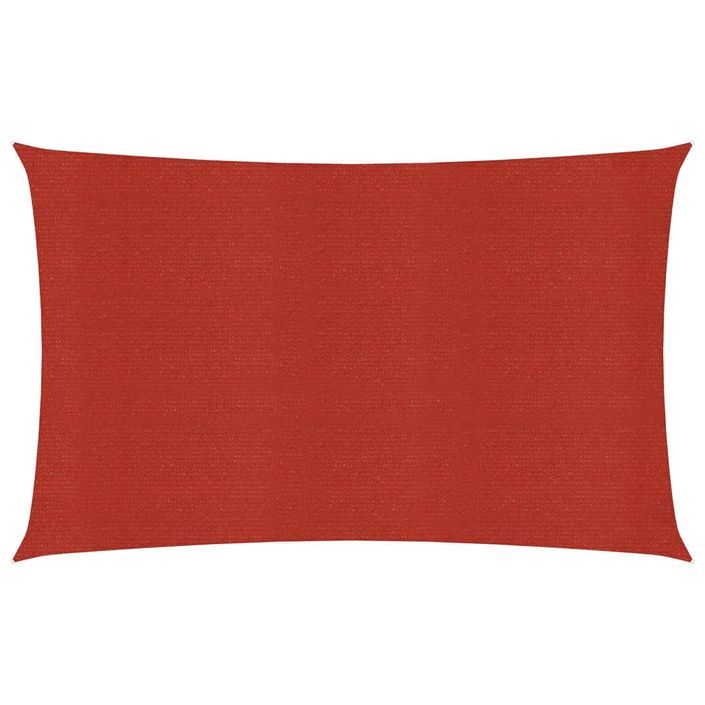 Voile d'ombrage 160 g/m² Rouge 3x6 m PEHD - Photo n°1