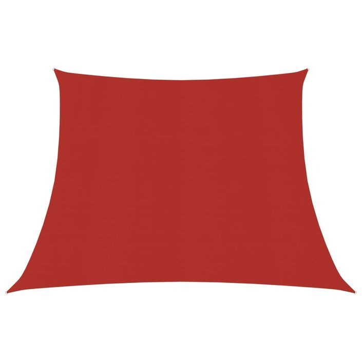 Voile d'ombrage 160 g/m² Rouge 4/5x3 m PEHD - Photo n°1