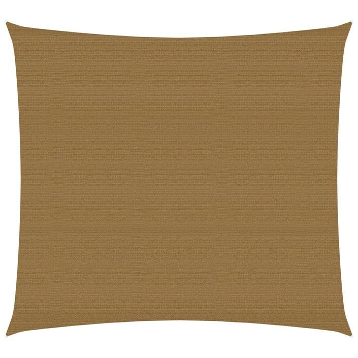 Voile d'ombrage 160 g/m² Taupe 2,5x2,5 m PEHD - Photo n°1