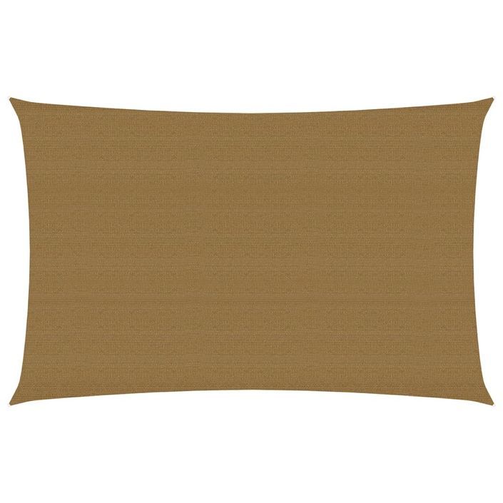 Voile d'ombrage 160 g/m² Taupe 2,5x4,5 m PEHD - Photo n°1