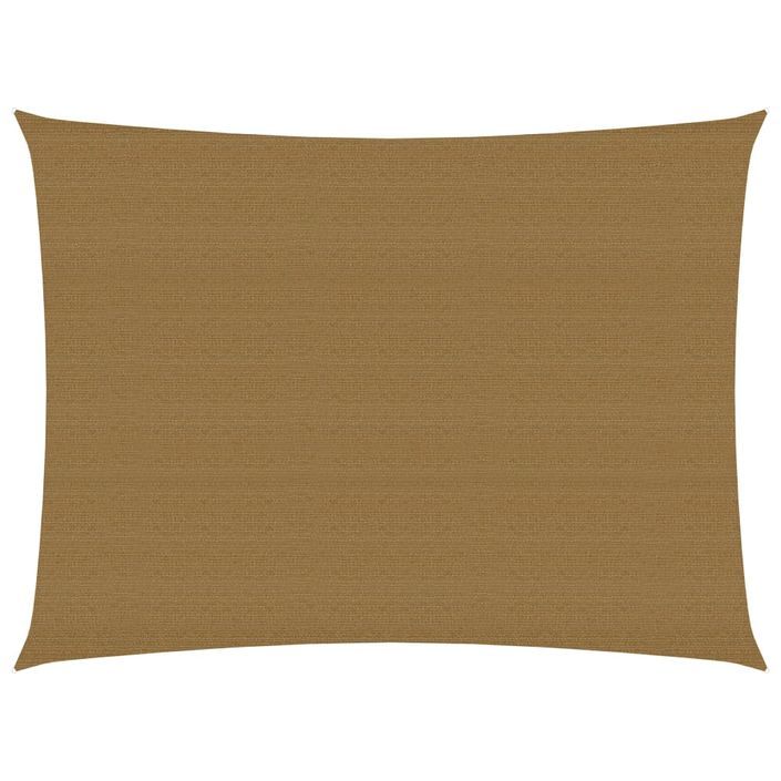 Voile d'ombrage 160 g/m² Taupe 2,5x4 m PEHD - Photo n°1