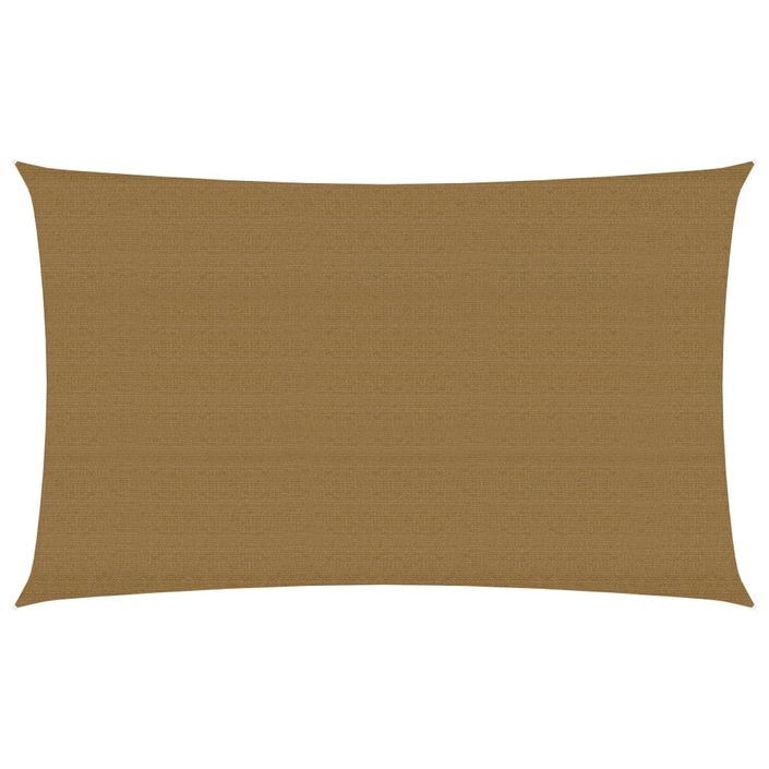 Voile d'ombrage 160 g/m² Taupe 2,5x5 m PEHD - Photo n°1