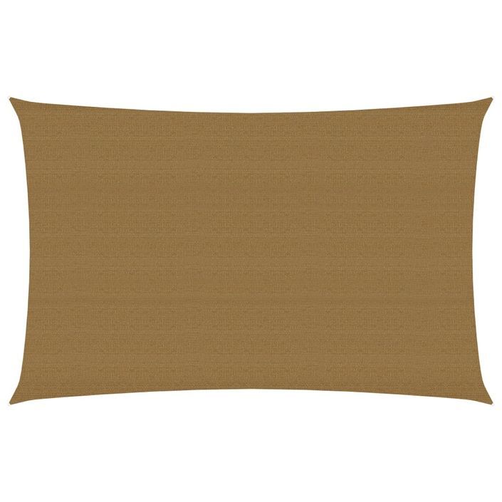 Voile d'ombrage 160 g/m² Taupe 2x4 m PEHD - Photo n°1