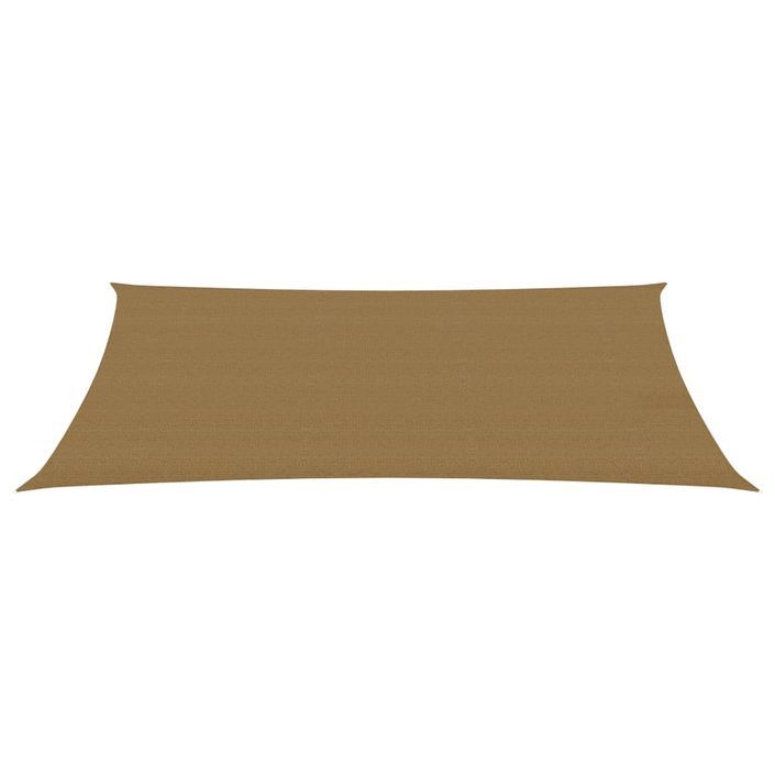 Voile d'ombrage 160 g/m² Taupe 3x6 m PEHD - Photo n°2