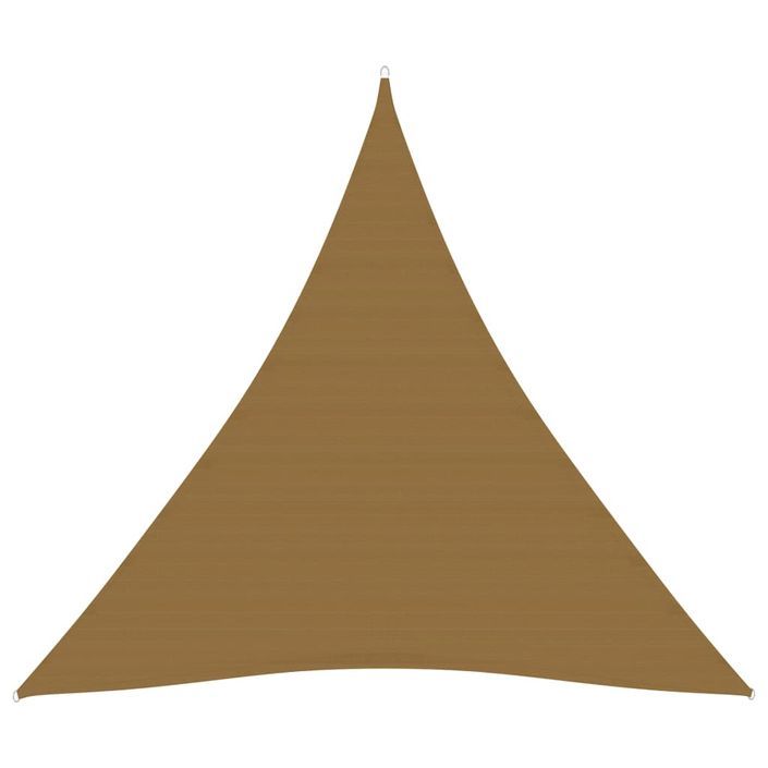 Voile d'ombrage 160 g/m² Taupe 4x4x4 m PEHD - Photo n°1