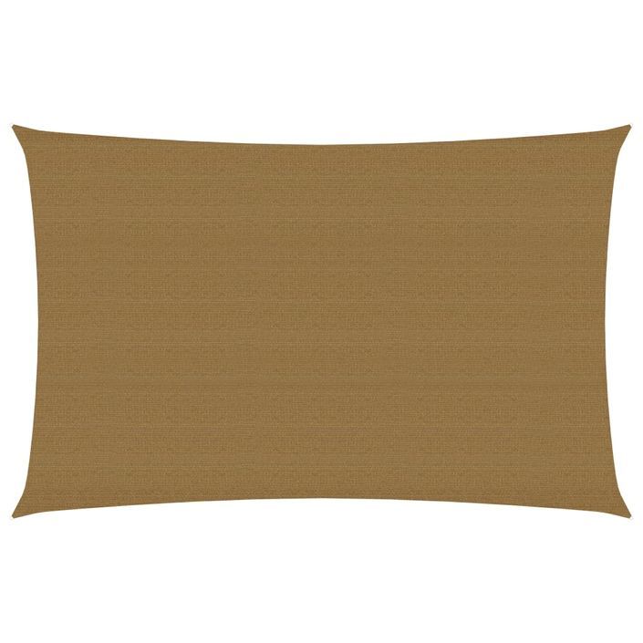 Voile d'ombrage 160 g/m² Taupe 5x7 m PEHD - Photo n°1