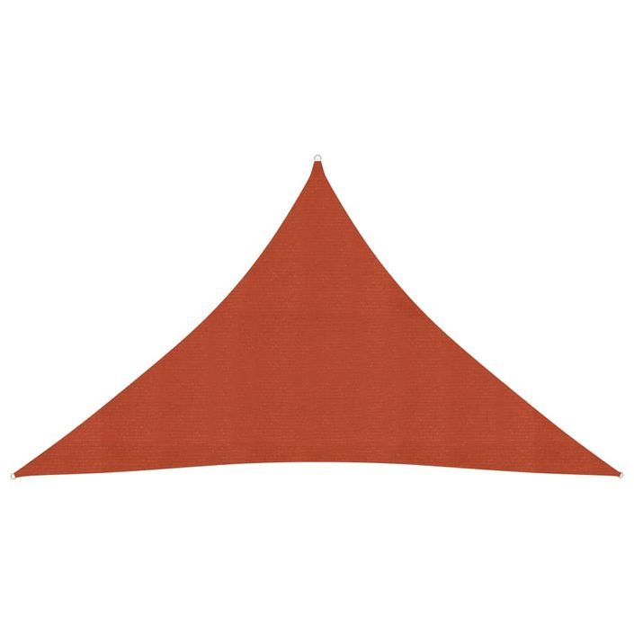 Voile d'ombrage 160 g/m² Terre cuite 2,5x2,5x3,5 m PEHD - Photo n°1