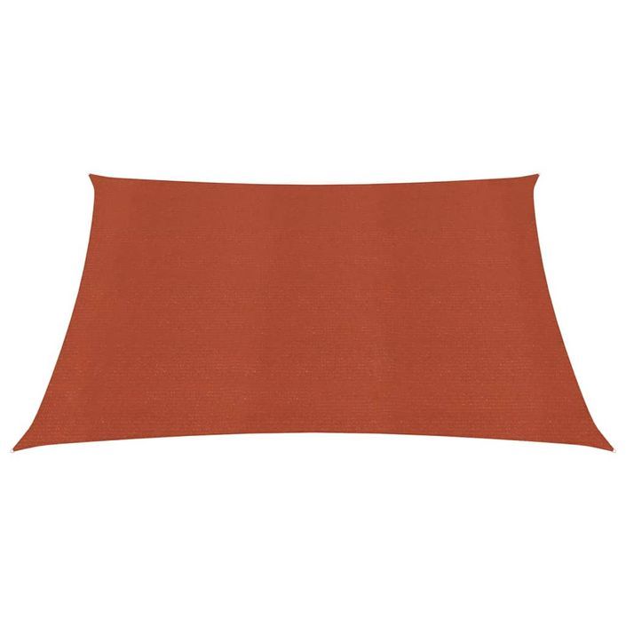 Voile d'ombrage 160 g/m² Terre cuite 2,5x3 m PEHD - Photo n°3