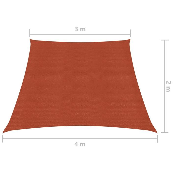 Voile d'ombrage 160 g/m² Terre cuite 3/4x2 m PEHD - Photo n°6