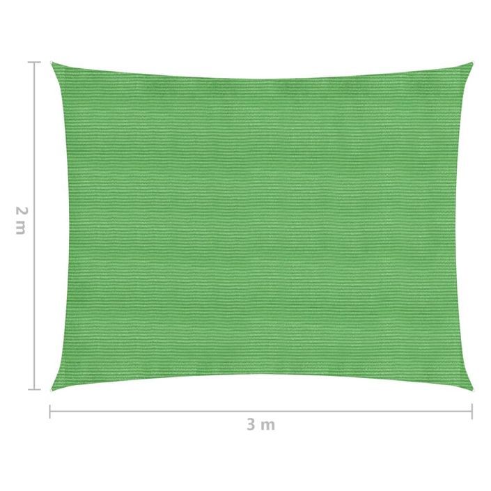 Voile d'ombrage 160 g/m² Vert clair 2x3 m PEHD - Photo n°6