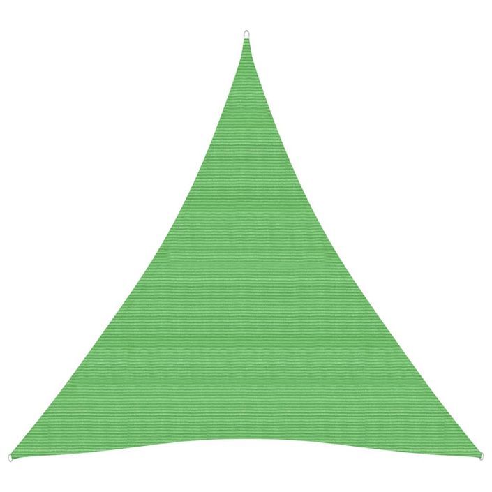 Voile d'ombrage 160 g/m² Vert clair 3x4x4 m PEHD - Photo n°1