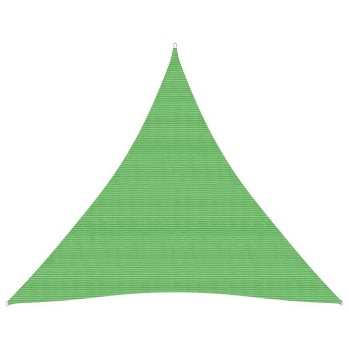 Voile d'ombrage 160 g/m² Vert clair 4x4x4 m PEHD - Photo n°1