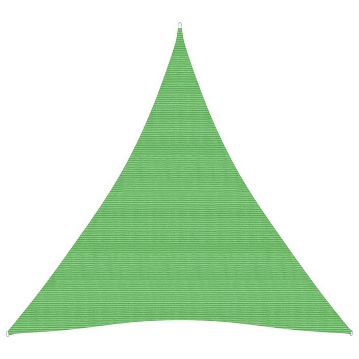 Voile d'ombrage 160 g/m² Vert clair 5x6x6 m PEHD - Photo n°1