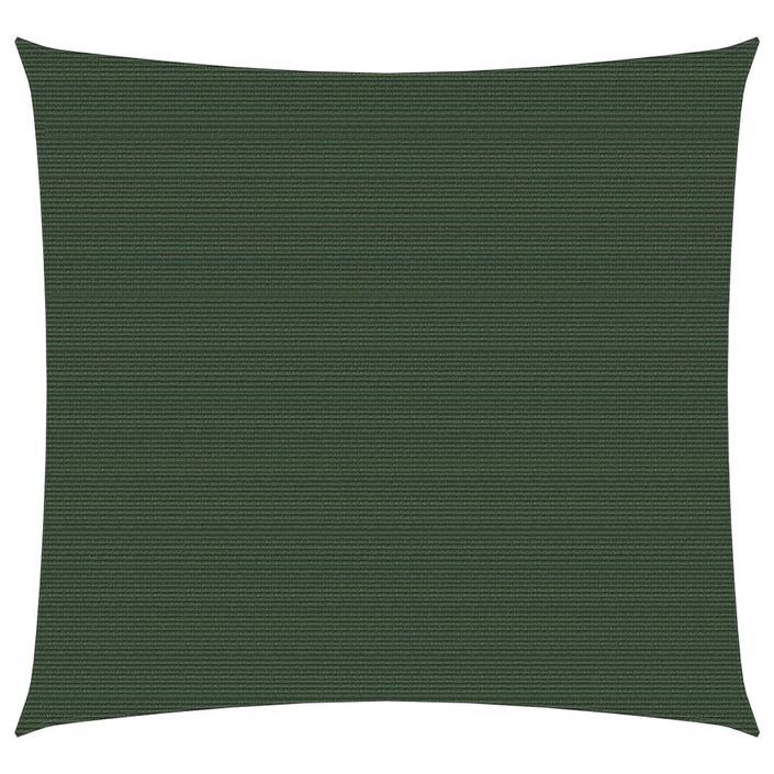 Voile d'ombrage 160 g/m² Vert foncé 2,5x2,5 m PEHD - Photo n°1