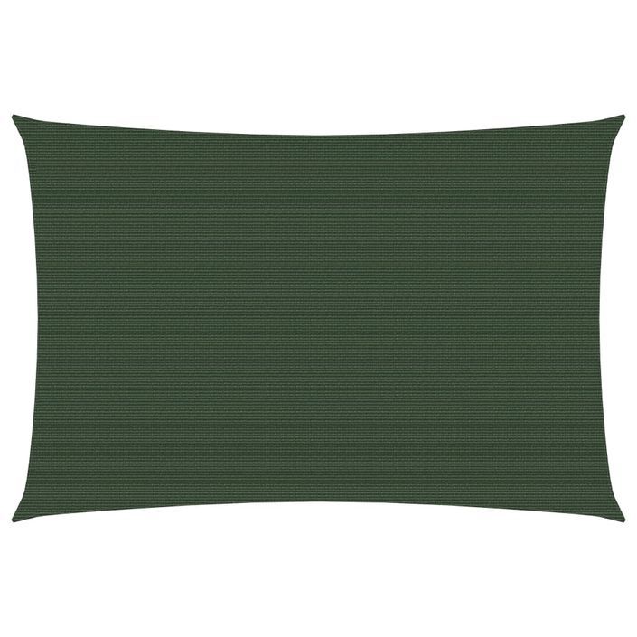 Voile d'ombrage 160 g/m² Vert foncé 2,5x3,5 m PEHD - Photo n°1