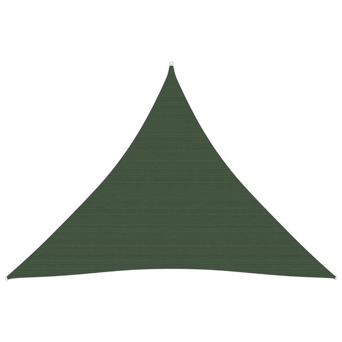 Voile d'ombrage 160 g/m² Vert foncé 3,6x3,6x3,6 m PEHD - Photo n°1