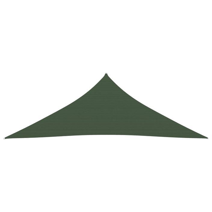 Voile d'ombrage 160 g/m² Vert foncé 3,6x3,6x3,6 m PEHD - Photo n°3