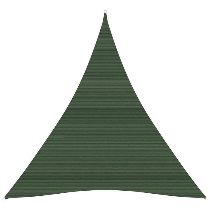 Voile d'ombrage 160 g/m² Vert foncé 3x4x4 m PEHD - Photo n°1