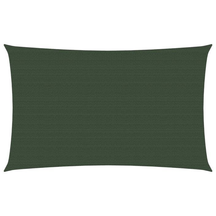 Voile d'ombrage 160 g/m² Vert foncé 3x5 m PEHD - Photo n°1