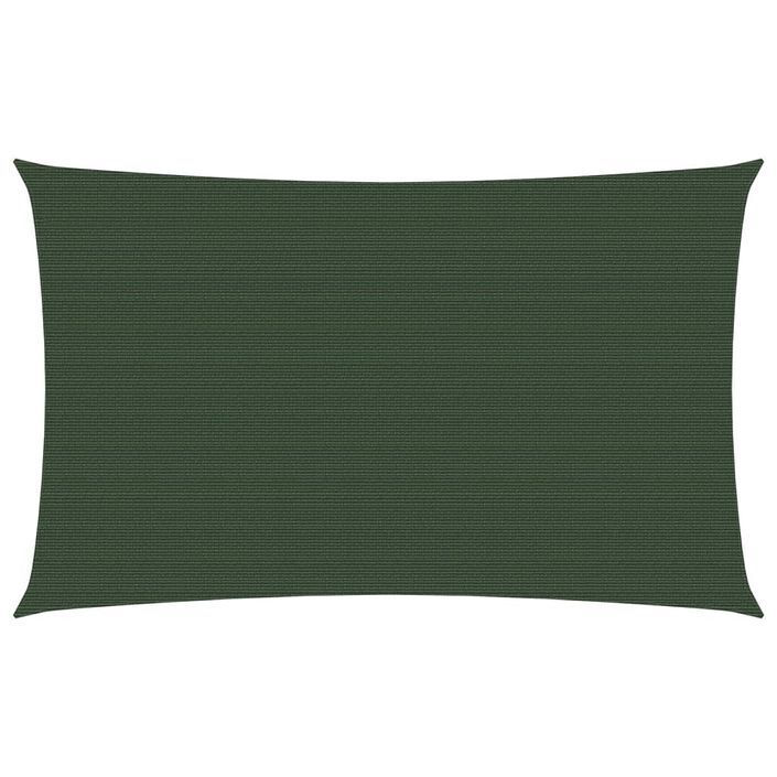 Voile d'ombrage 160 g/m² Vert foncé 3x6 m PEHD - Photo n°1