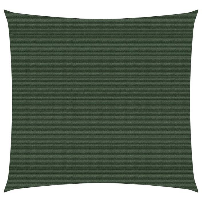 Voile d'ombrage 160 g/m² Vert foncé 4,5x4,5 m PEHD - Photo n°1