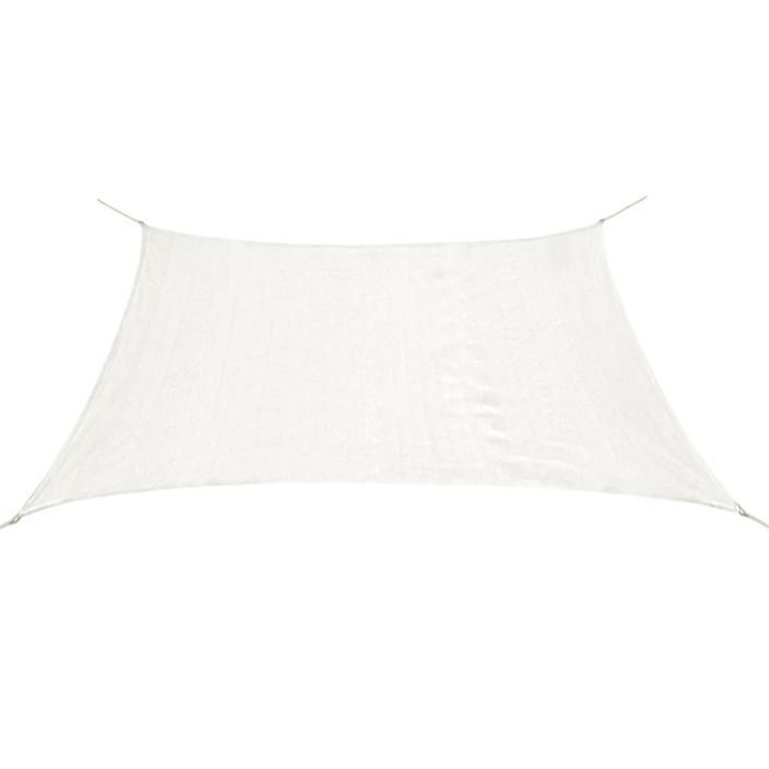 Voile d'ombrage PEHD Rectangulaire 2 x 4 m Blanc - Photo n°1