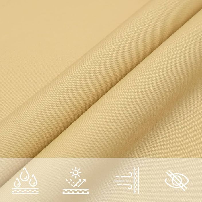 Voile d'ombrage sable 3x3x4,24 m 100 % polyester oxford - Photo n°7