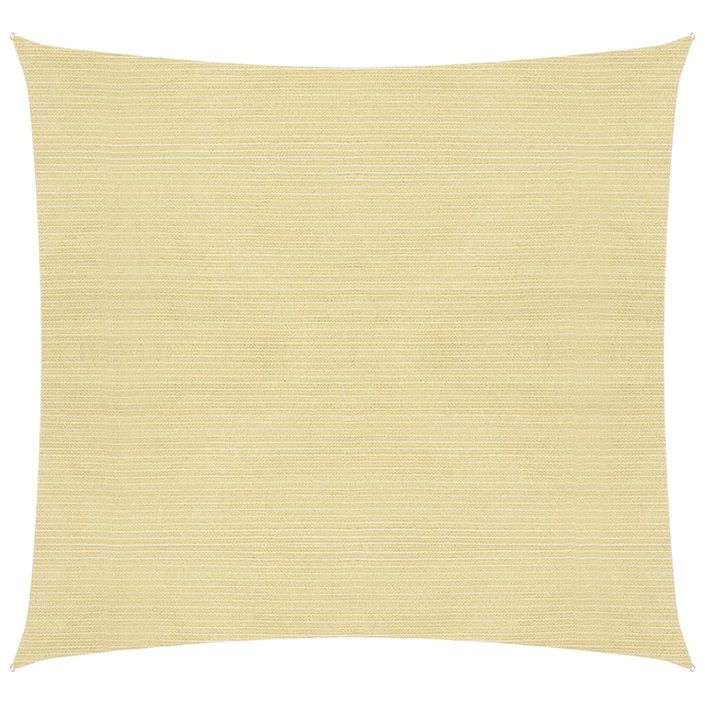 Voile de parasol PEHD Carré 2 x 2 m Beige - Photo n°5