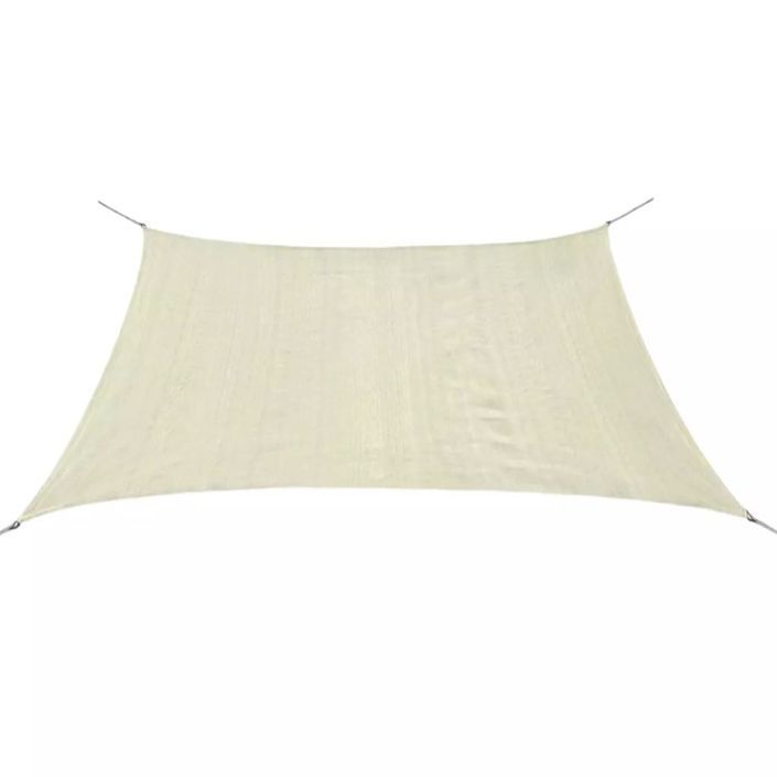 Voile de parasol PEHD Carré 2 x 2 m Crème - Photo n°1