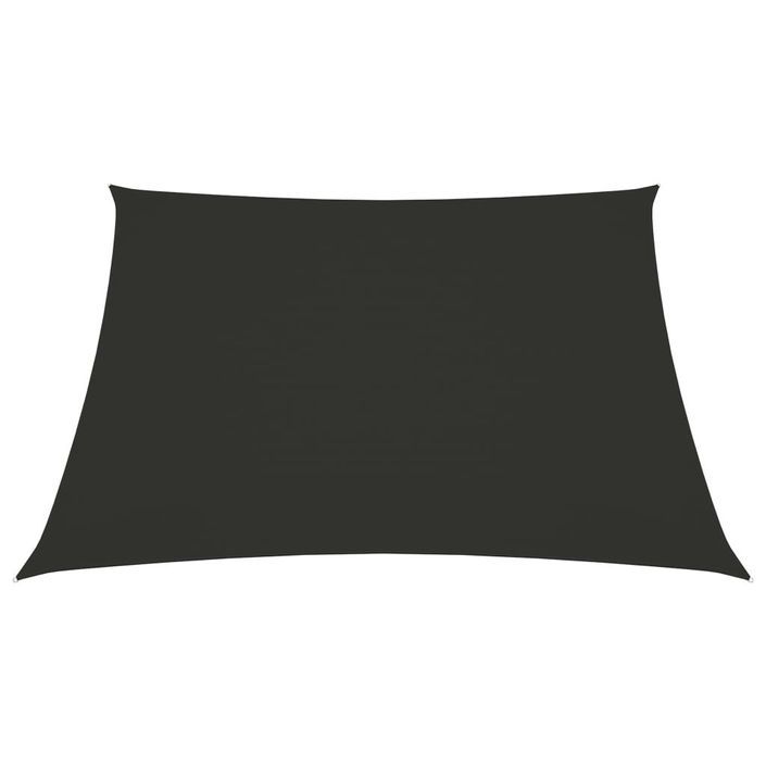 Voile de parasol Tissu Oxford carré 2,5x2,5 m Anthracite - Photo n°3