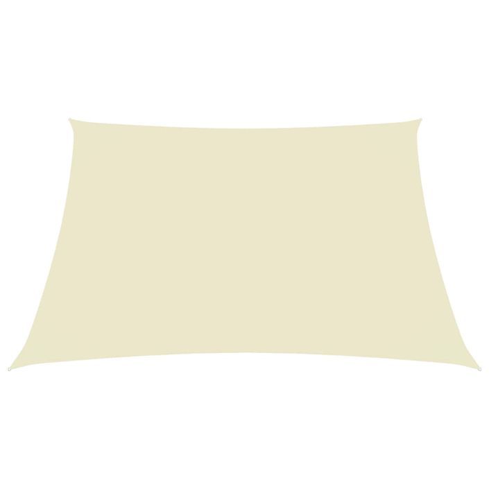 Voile de parasol Tissu Oxford carré 2,5x2,5 m Crème - Photo n°3