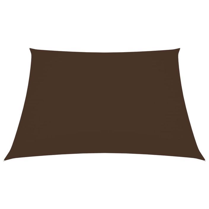 Voile de parasol Tissu Oxford carré 2x2 m Marron - Photo n°3