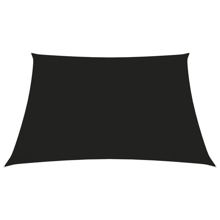 Voile de parasol Tissu Oxford carré 3,6x3,6 m Noir - Photo n°3