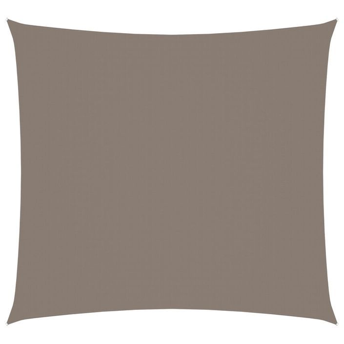 Voile de parasol Tissu Oxford carré 3,6x3,6 m Taupe - Photo n°1