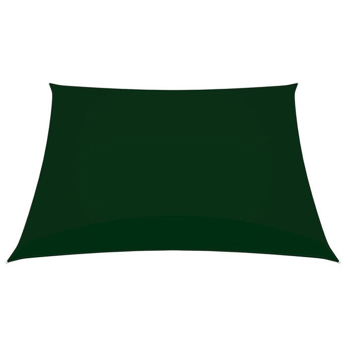 Voile de parasol Tissu Oxford carré 3,6x3,6 m Vert foncé - Photo n°3