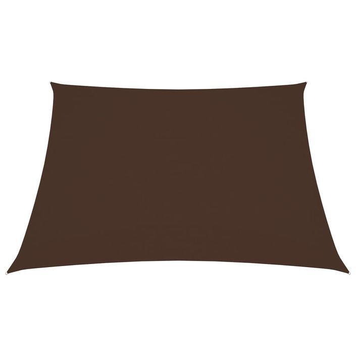 Voile de parasol Tissu Oxford carré 3x3 m Marron - Photo n°3