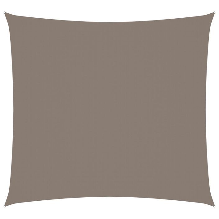 Voile de parasol Tissu Oxford carré 3x3 m Taupe - Photo n°1