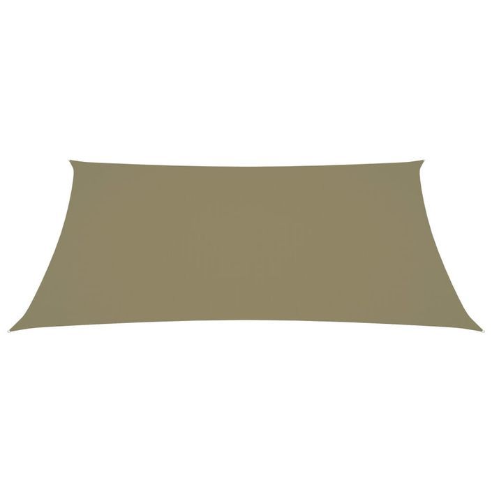 Voile de parasol Tissu Oxford rectangulaire 2,5x3,5 m Beige - Photo n°3